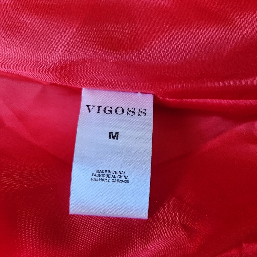 Vigoss Red Peacoat Jacket Women's Medium Nwt - Picture 8 of 12